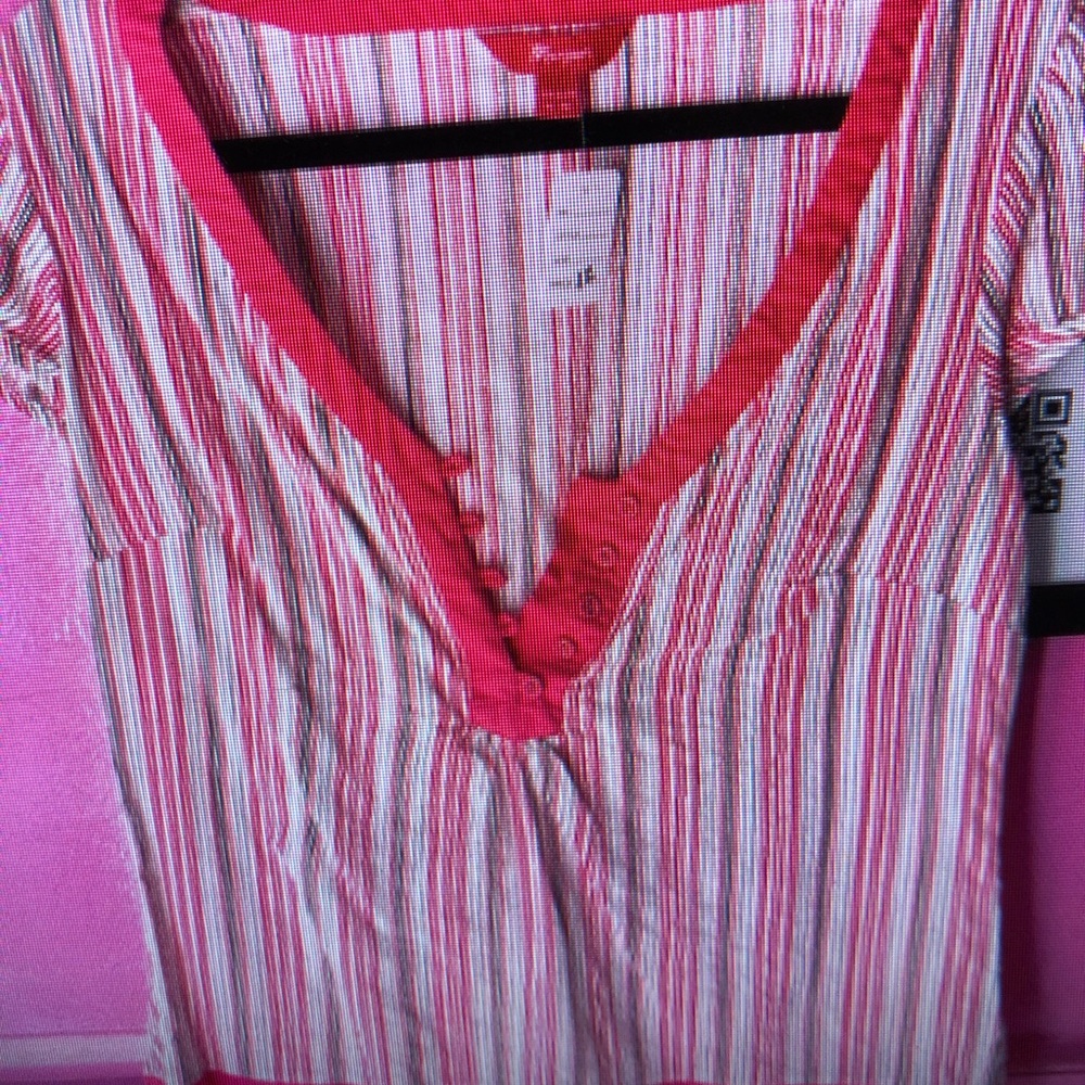 Multicolored Cap Sleeve Fitted Blouse